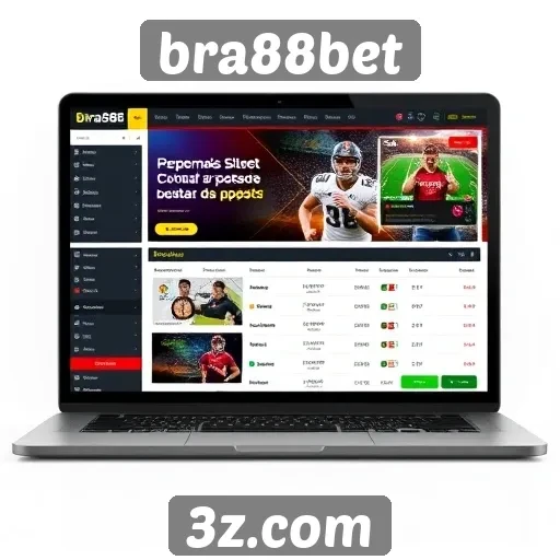 Interface e design do site bra88bet